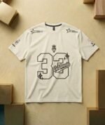 T-Shirt California 33 Premium Cotton Jersey Drop Shoulder T-Shirt - Image 7