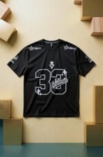 T-Shirt California 33 Premium Cotton Jersey Drop Shoulder T-Shirt - Image 5