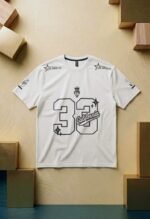 T-Shirt California 33 Premium Cotton Jersey Drop Shoulder T-Shirt - Image 3