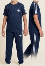 Kids' Premium Dry-Fit Tracksuit Collection (Ages 8-13, Two-Stripe Design, Multiple Sizes)