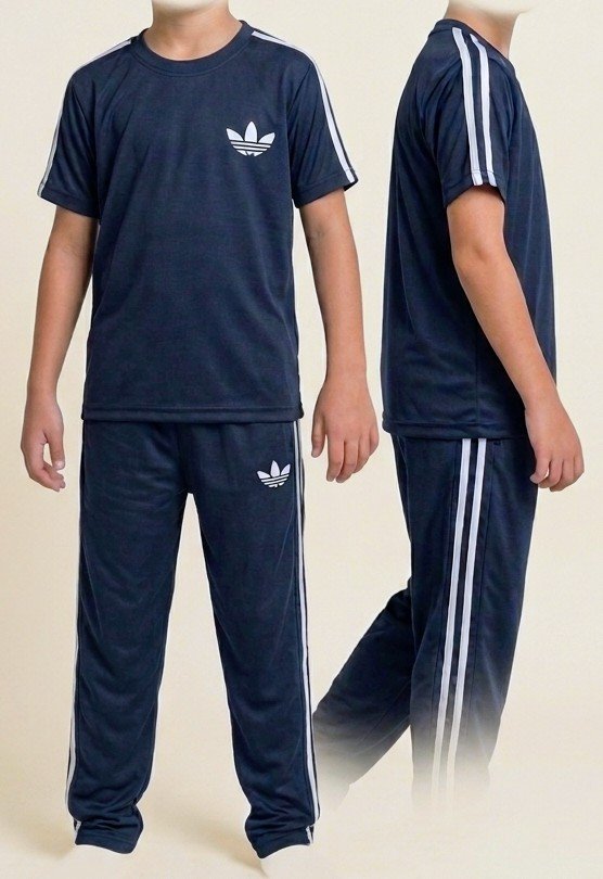 WhatsApp Image 2026-06-25 at 12.00.42 PM Kids' Premium Dry-Fit Tracksuit Collection (Ages 8-13, Two-Stripe Design, Multiple Sizes) - Image 1